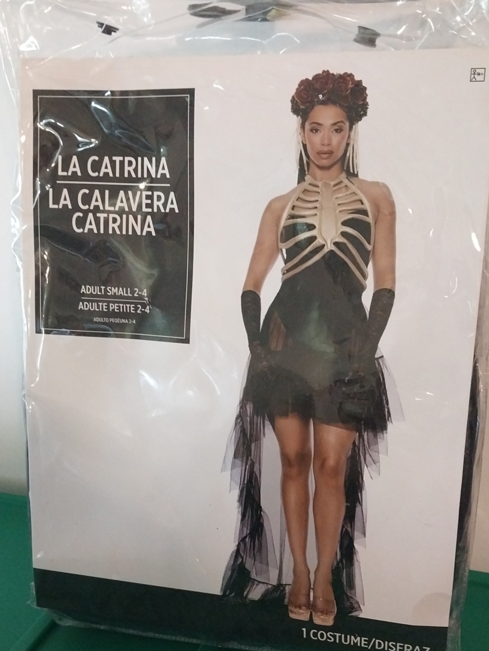 La Catrina Day of the Dead Cosplay Halloween Costume Womens Small 2-4 NEW!